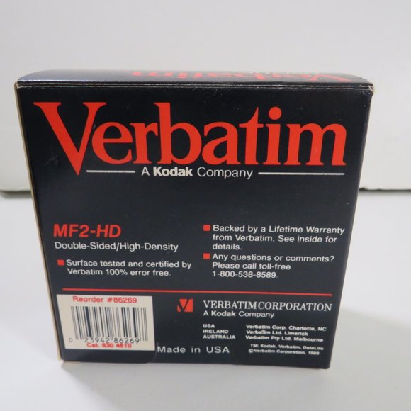 10 VERBATIUM Kodak open box MF2/HD Microdisks Taupe colored - Picture 4 of 9